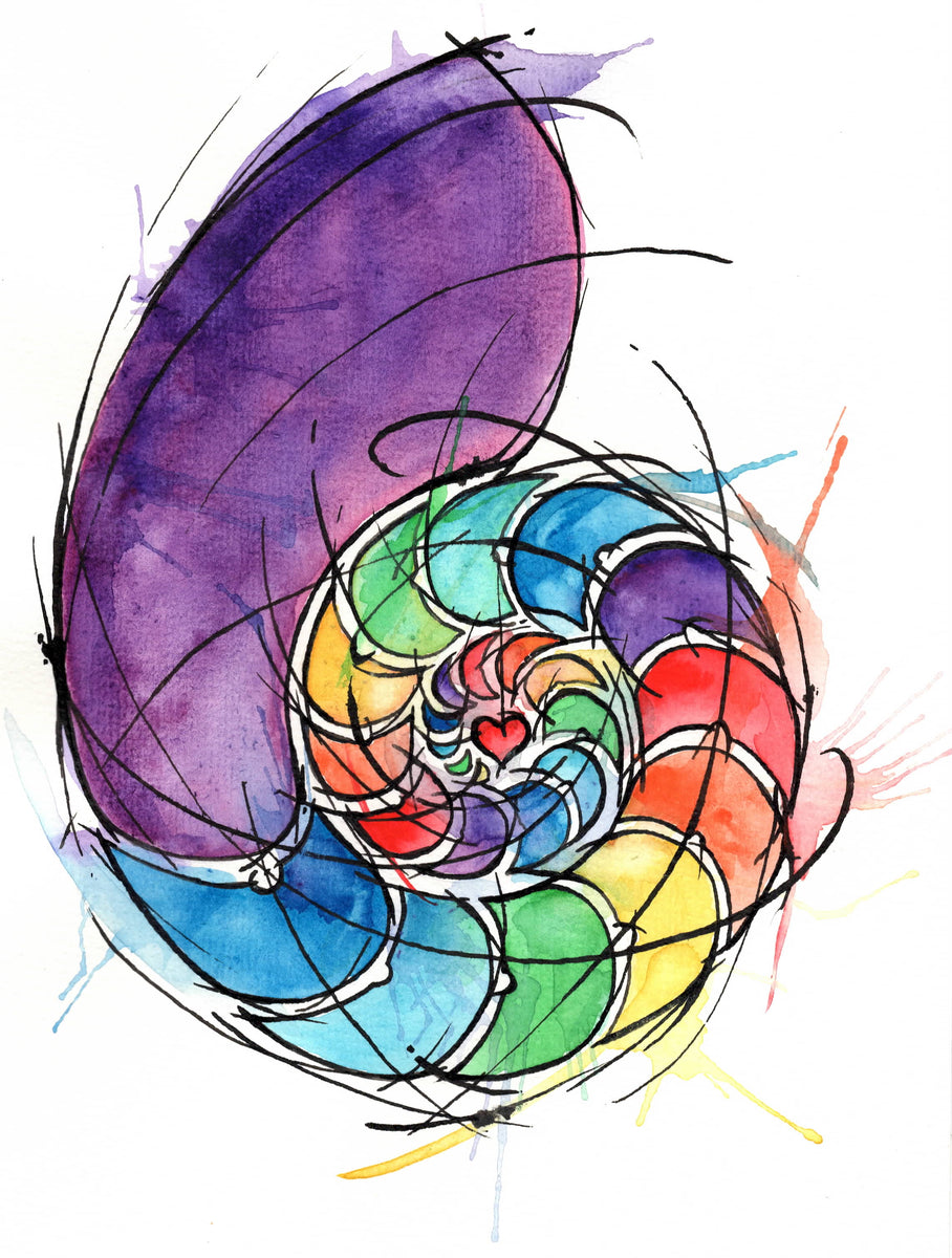 Rainbow Fibonacci' Original – jumpinkmonkey