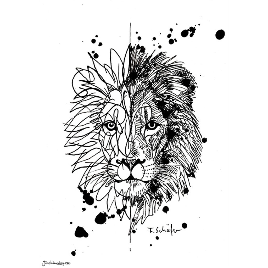 Lion Drawing by Sue Tatham - Pixels