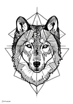 Prisma wolf geometric shapes