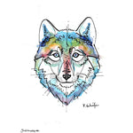 'Watercolor Wolf' Art Print
