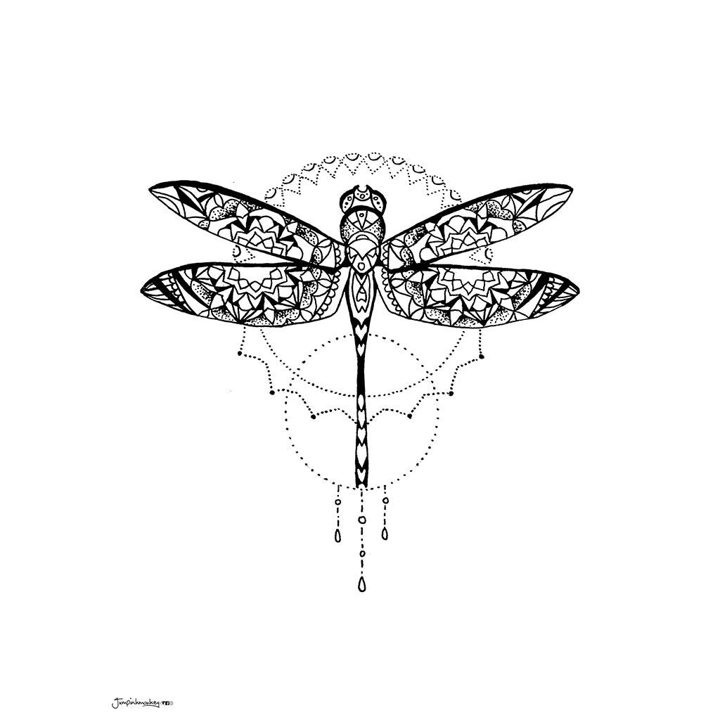 'Geometric Dragonfly' Art Print – jumpinkmonkey