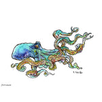'Watercolor Octopus' Art Print