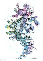 watercolor seahorse