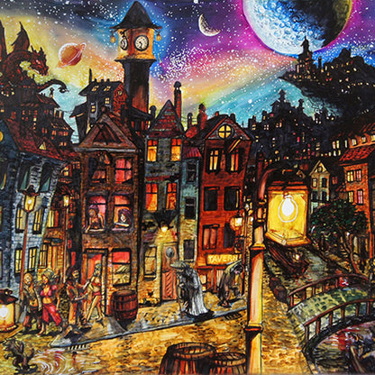 'Amsterdam Night' Art Print