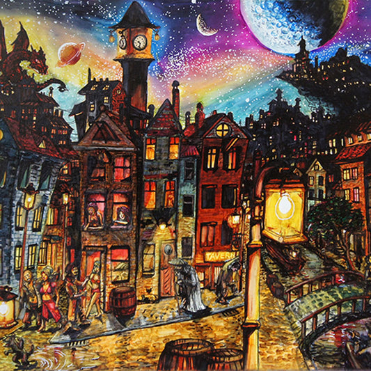 'Amsterdam Night' Art Print