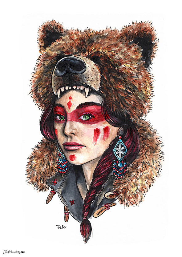 Bear Woman headdress native 