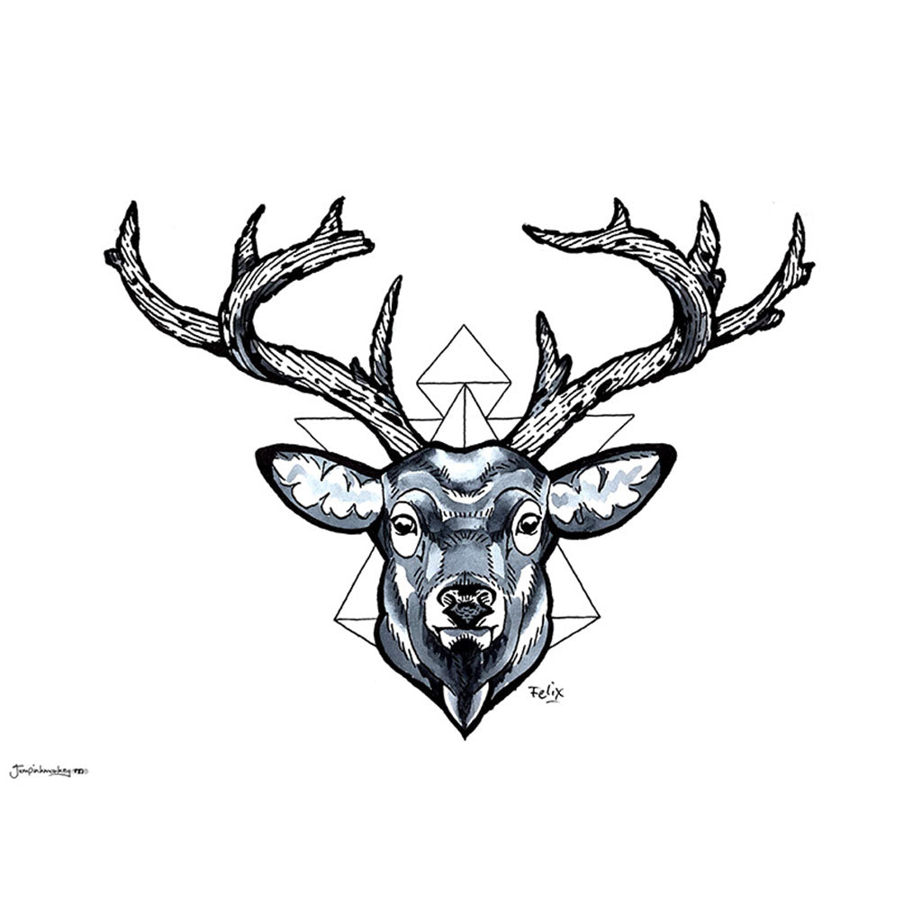 Deer Head' Art Print – jumpinkmonkey