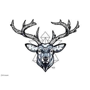'Deer Head' Art Print