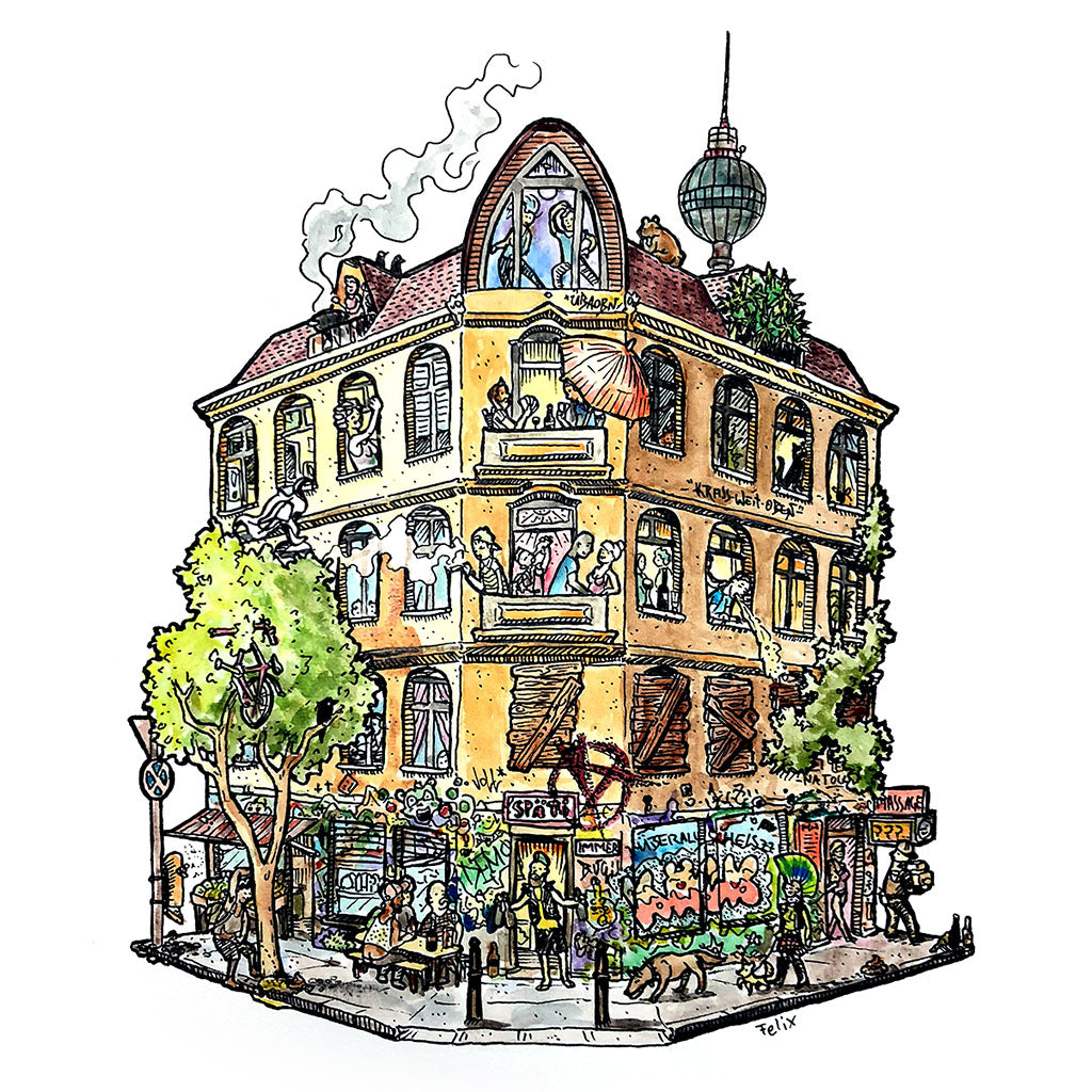 'Eckhaus Berlin' Art Print
