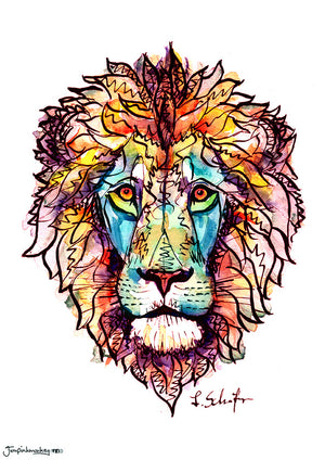 'Red Lion' Art Print
