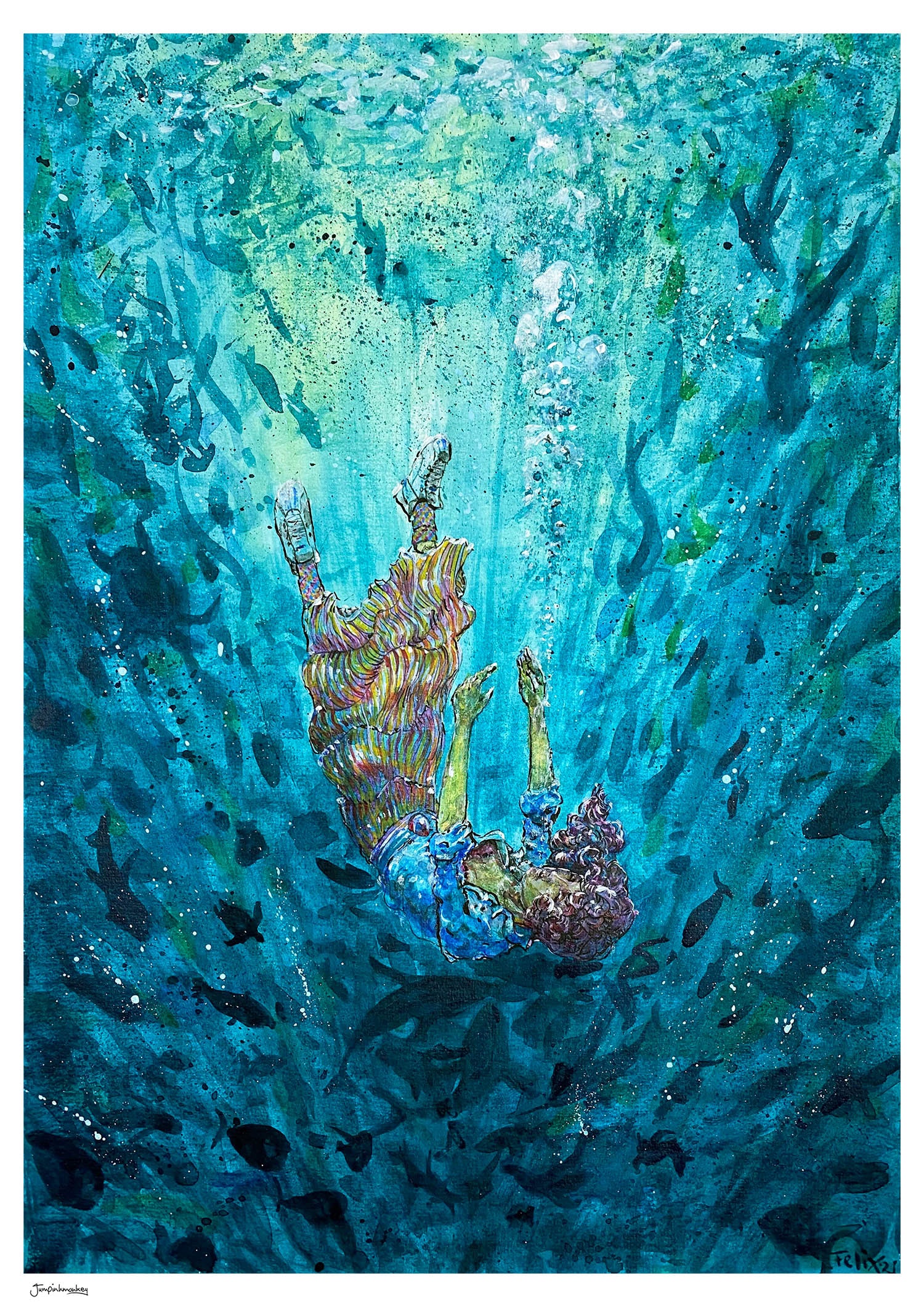 'Drowning' Art Print